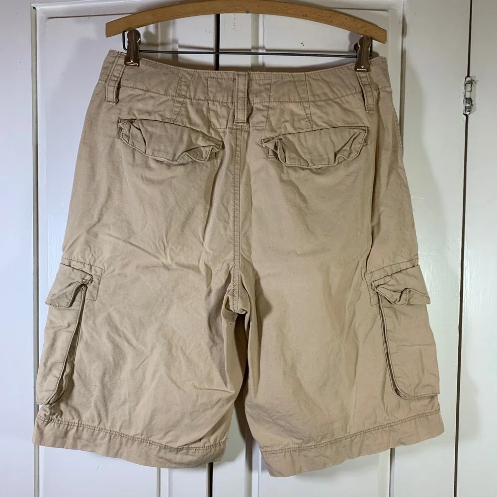 Urban Pipeline Mens Tan Khaki Cotton Canvas Cargo Shorts Size 31 Skater Grunge‎